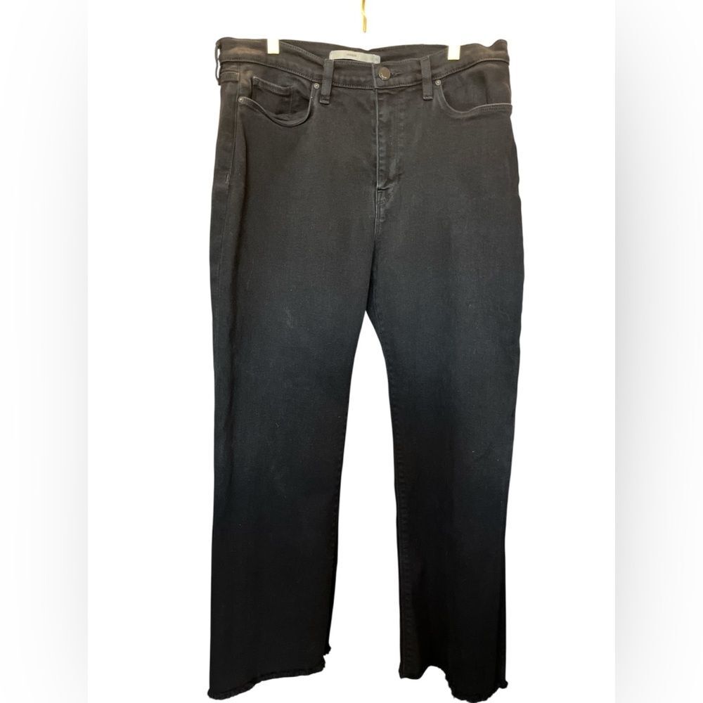 Womens Hudson Jeans Barbara BLK Black Jeans/Raw Hem – Size 33 – Raw Hem